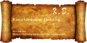 Kesztenbaum Delila névjegykártya